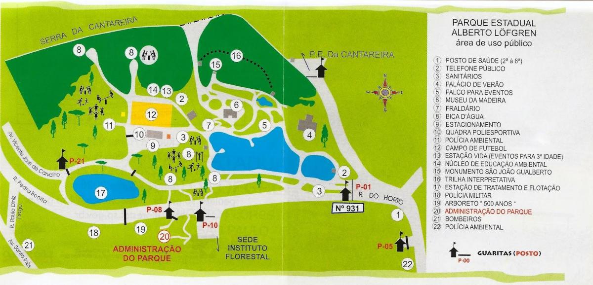 Karte Alberto Löfgren parks