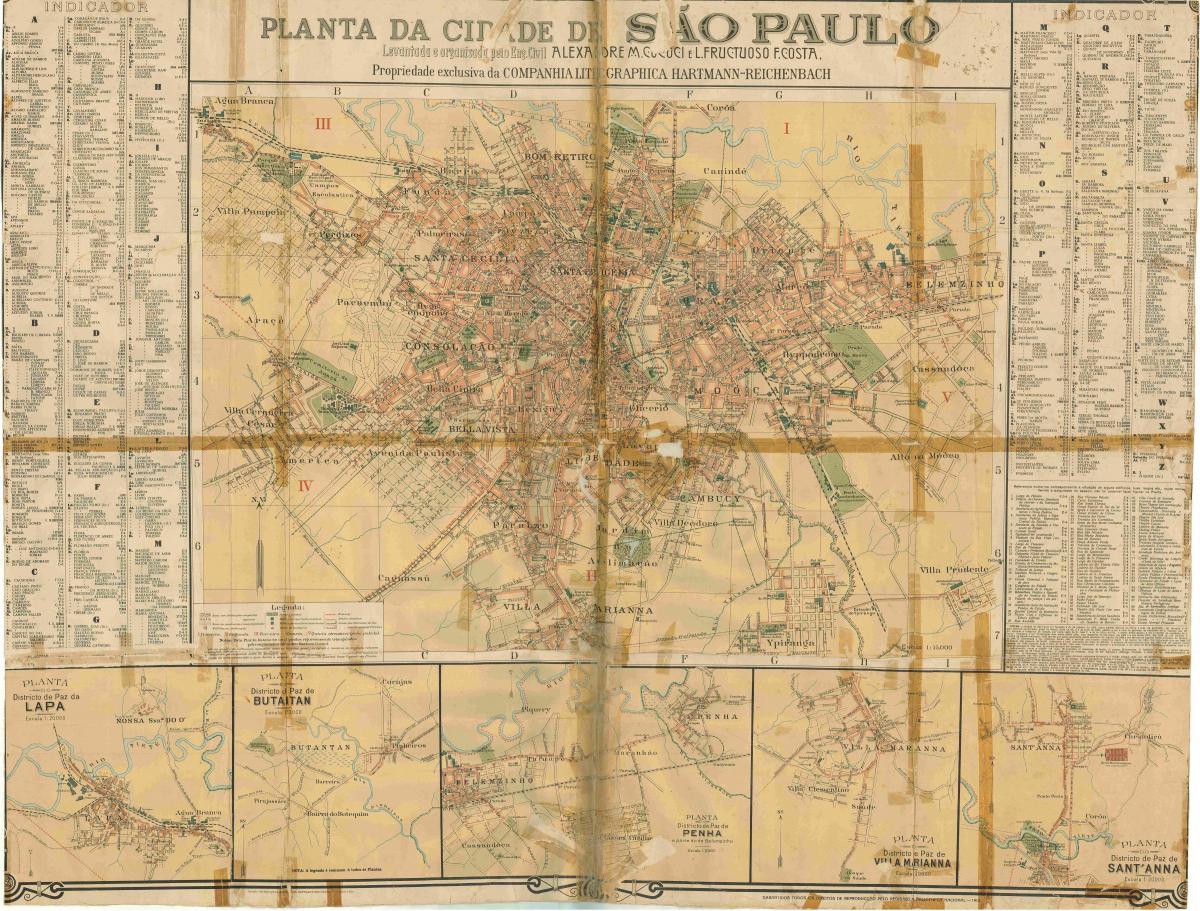 Karte bijušais sanpaulu - 1913