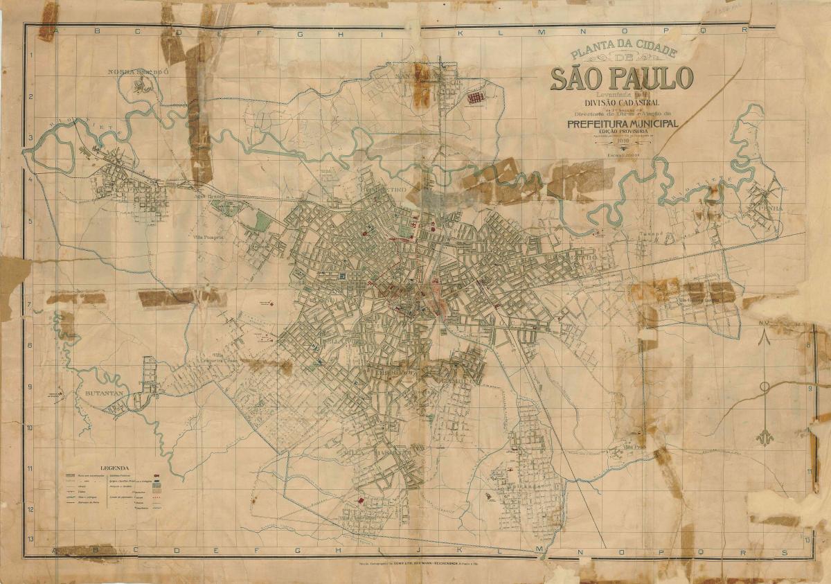 Karte bijušais sanpaulu - 1916