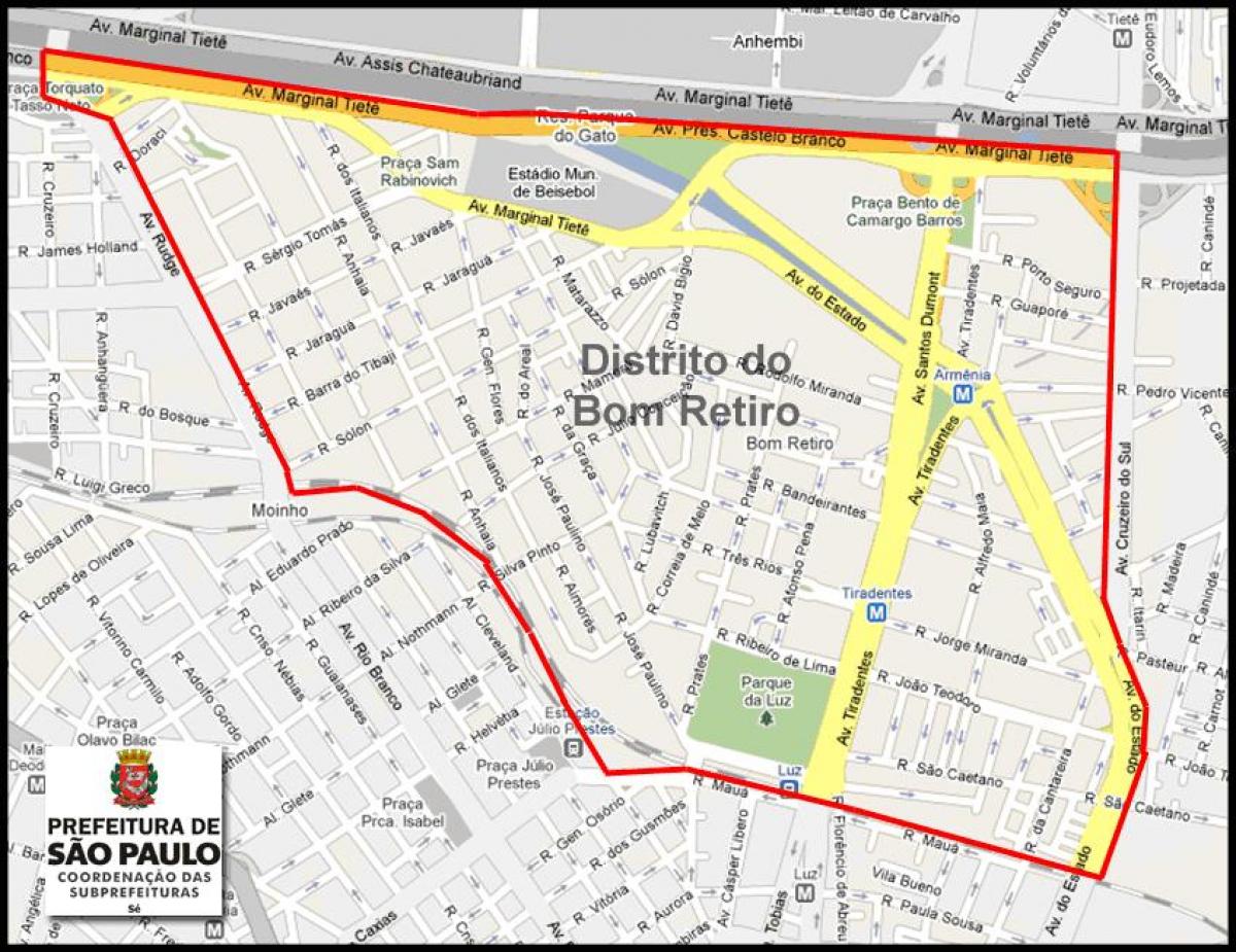 Karte Bom Retiro Sao Paulo