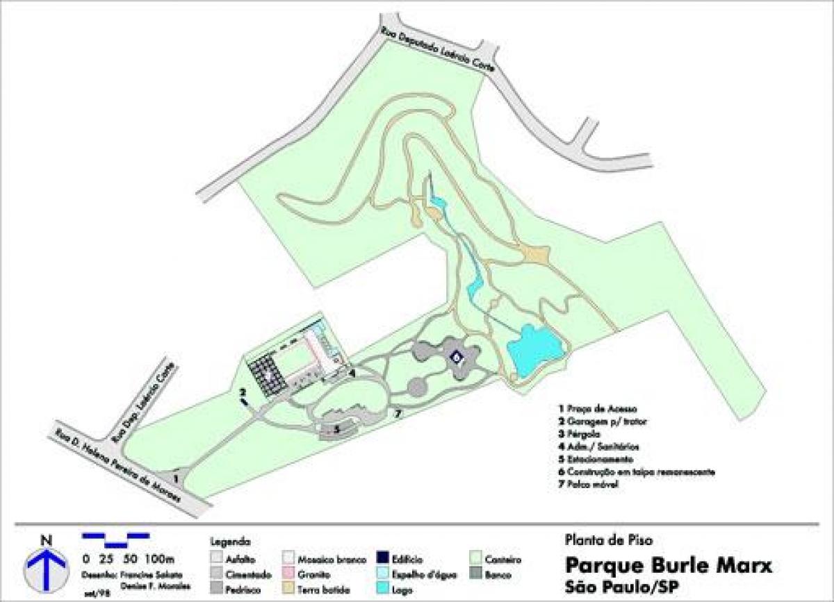 Karte Burle Markss parks