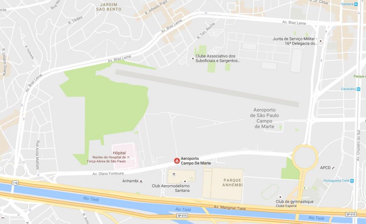 Karte Campo de Marte airport
