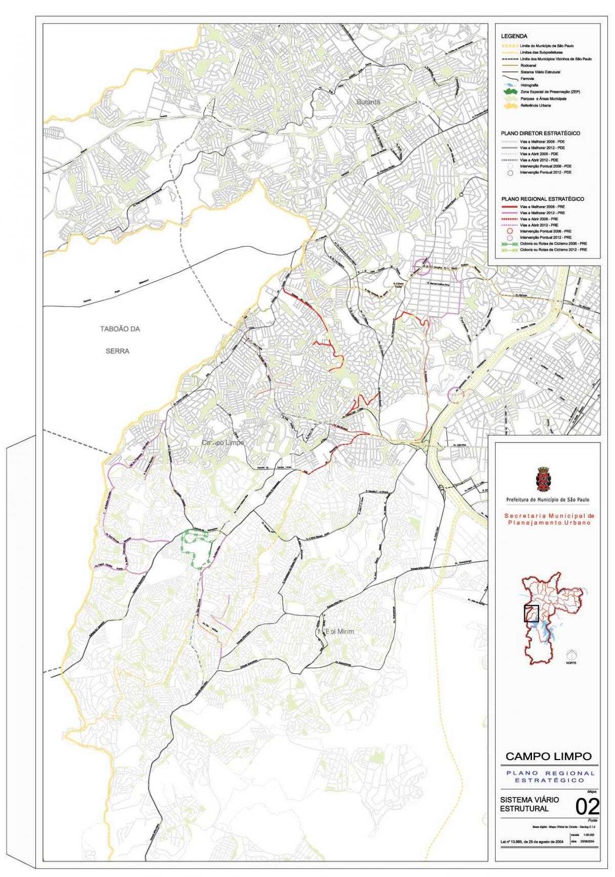 Karte Campo Limpo Sao Paulo - Ceļi