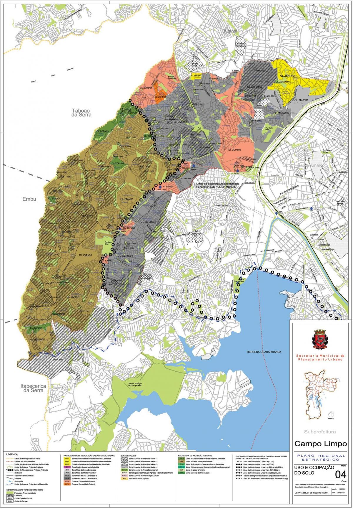 Karte Campo Limpo Sao Paulo - Nodarbošanās augsnes