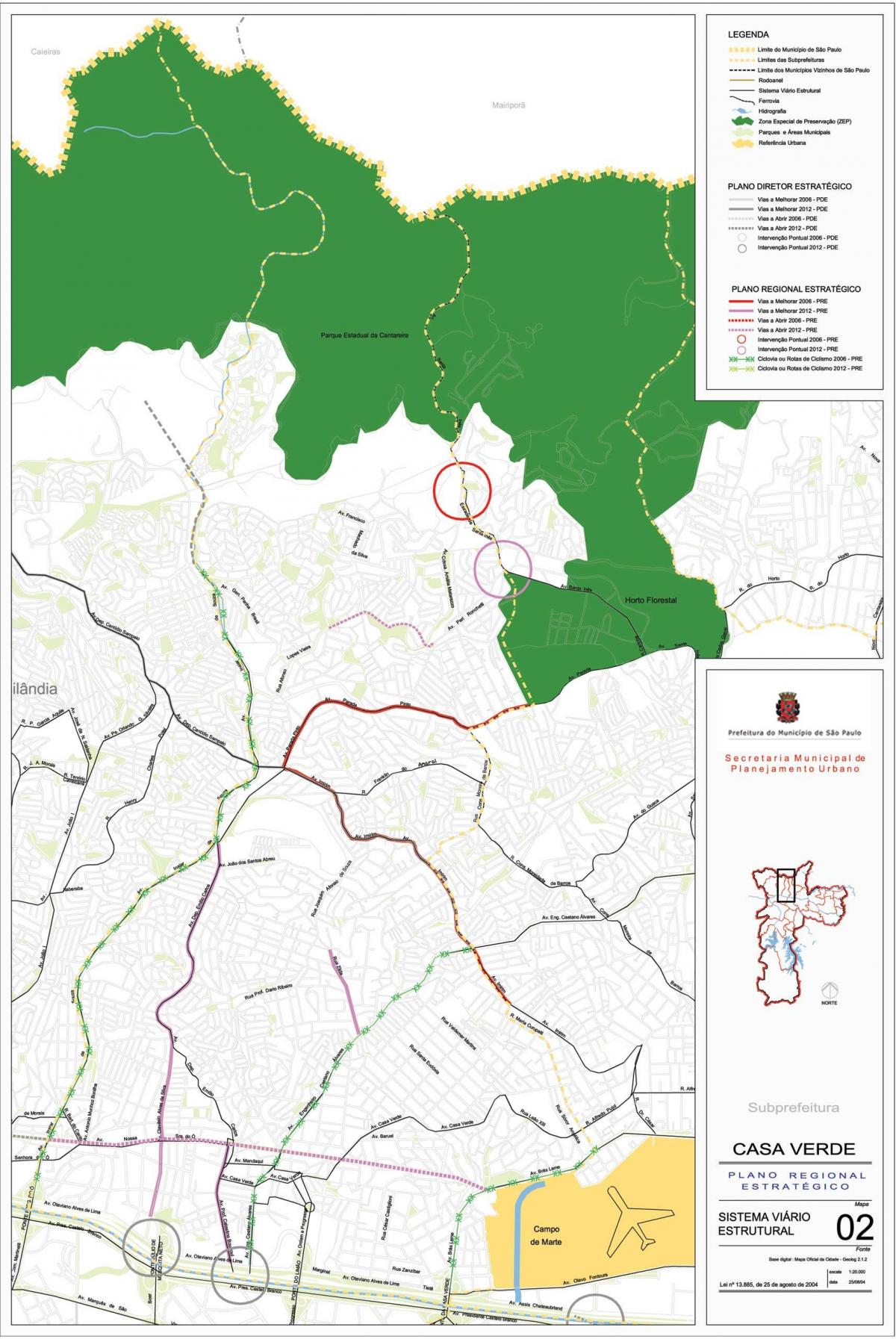 Karte Casa Verde Sao Paulo - Ceļi