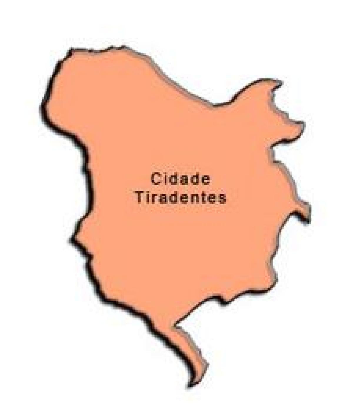Karte Cidade Tiradentes sub-prefecture