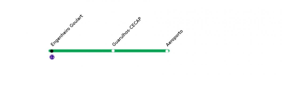 Karte CPTM Sao Paulo - Line 13 - Jade