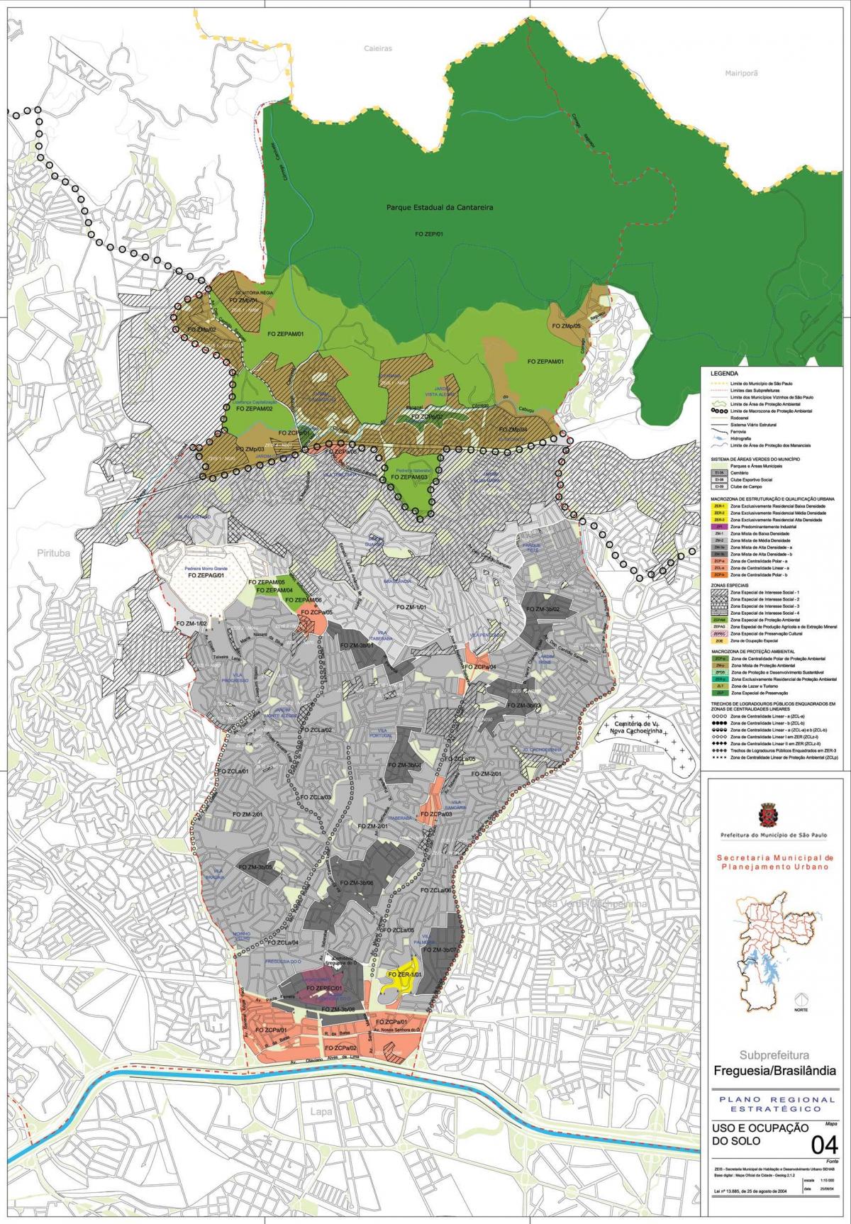 Karte Freguesia darīt - Sao Paulo - Nodarbošanās augsnes