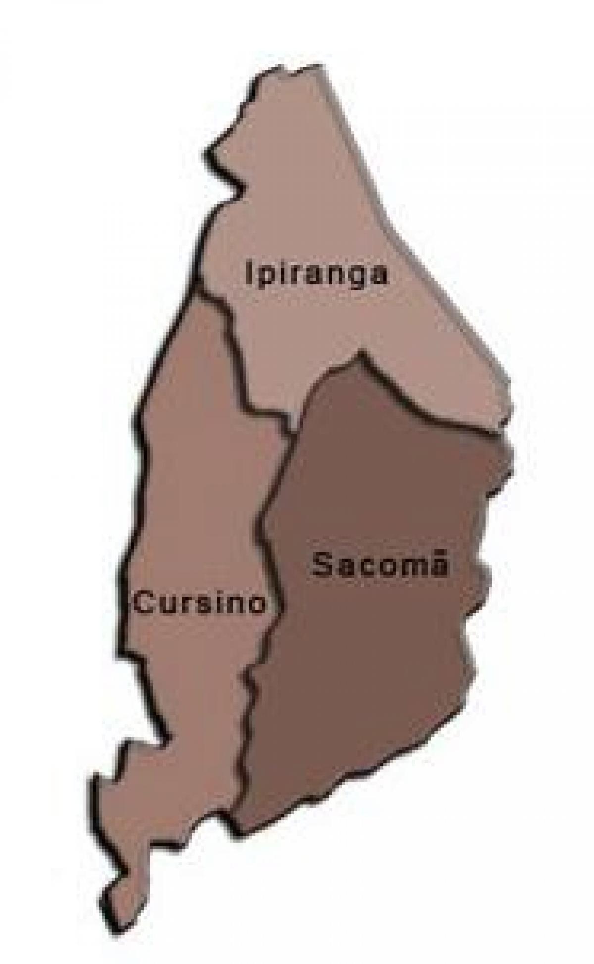 Karte Ipiranga sub-prefecture