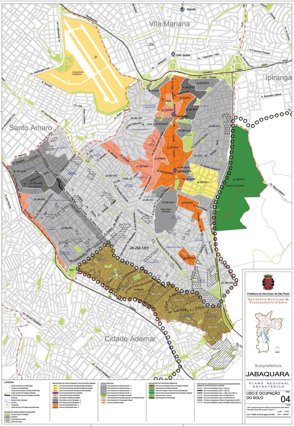 Karte Jabaquara Sao Paulo - Nodarbošanās augsnes