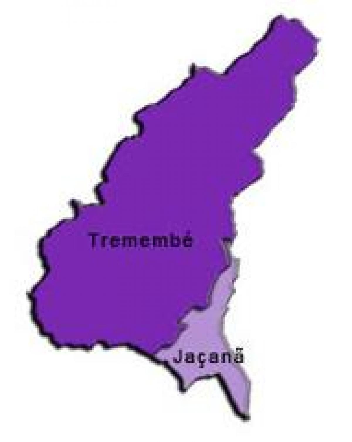 Karte Jaçanã-Tremembé sub-prefecture
