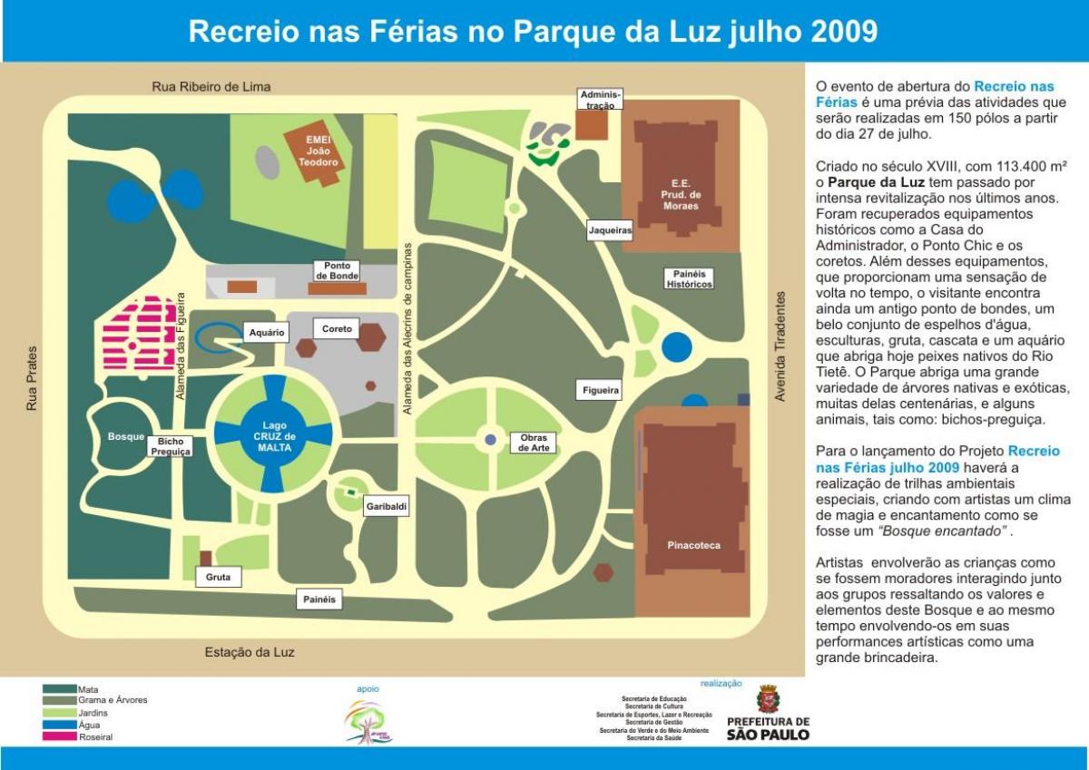 Karte Luz park Sao Paulo