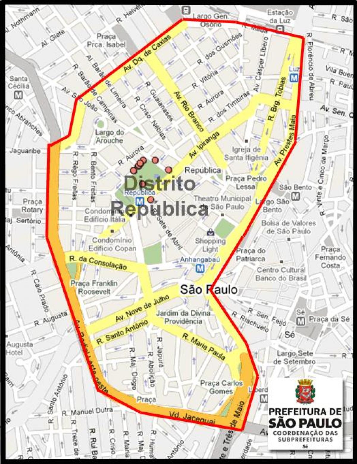 Karte República Sao Paulo
