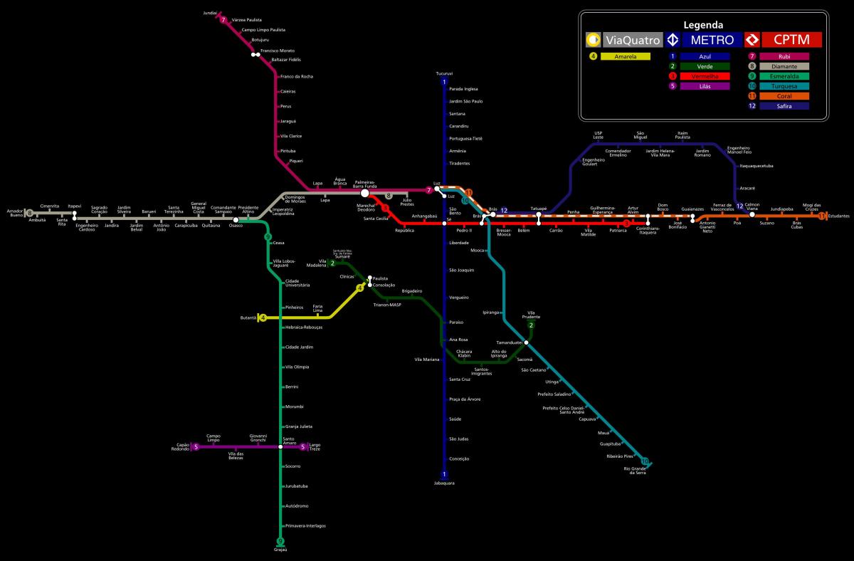 Karte sanpaulu metro CPTM