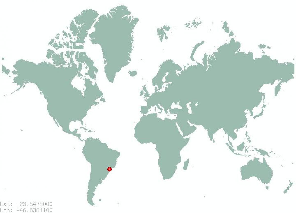 Karte São Paulo pasaulē