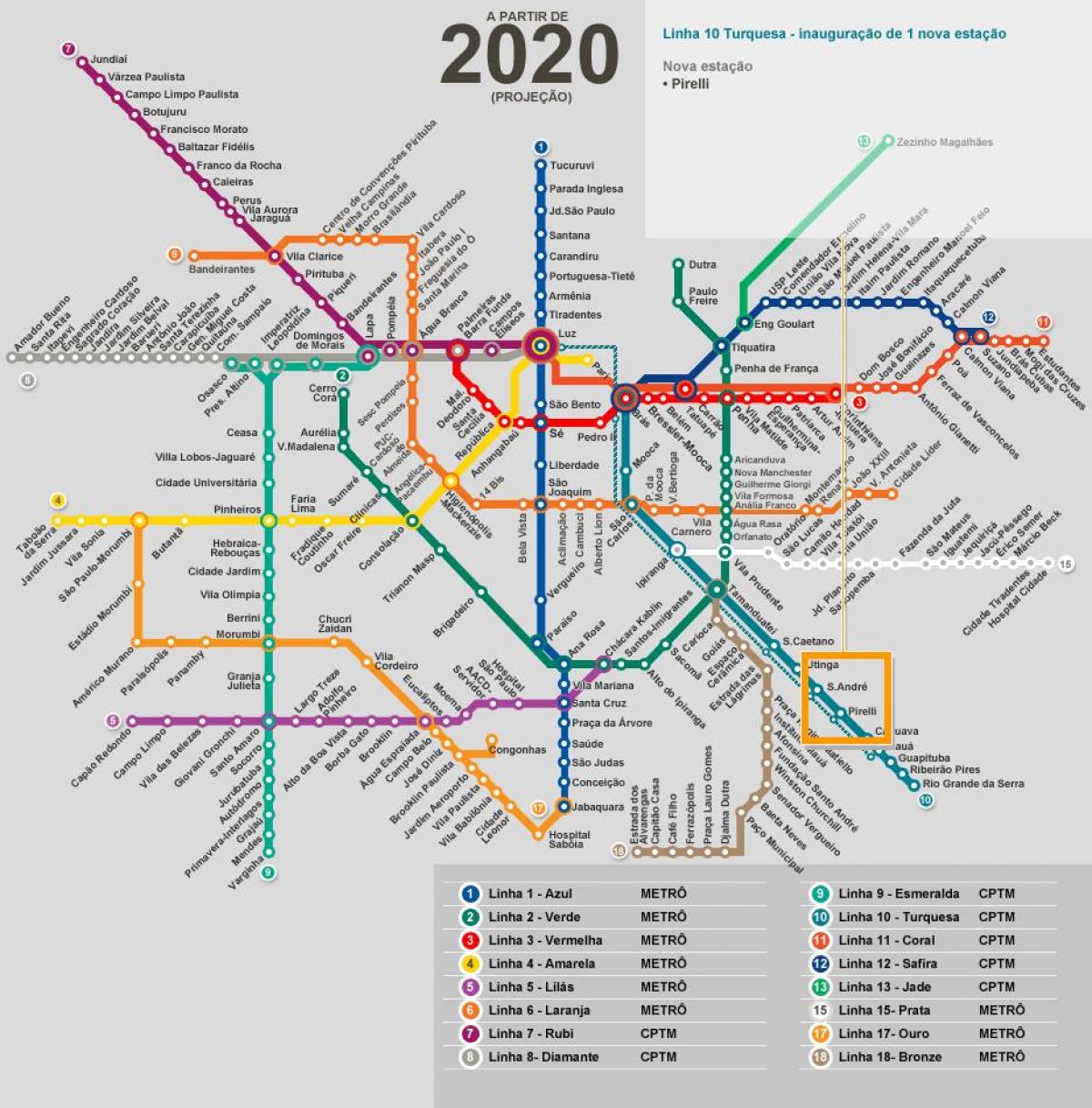 Karte sanpaulu metro tīkls