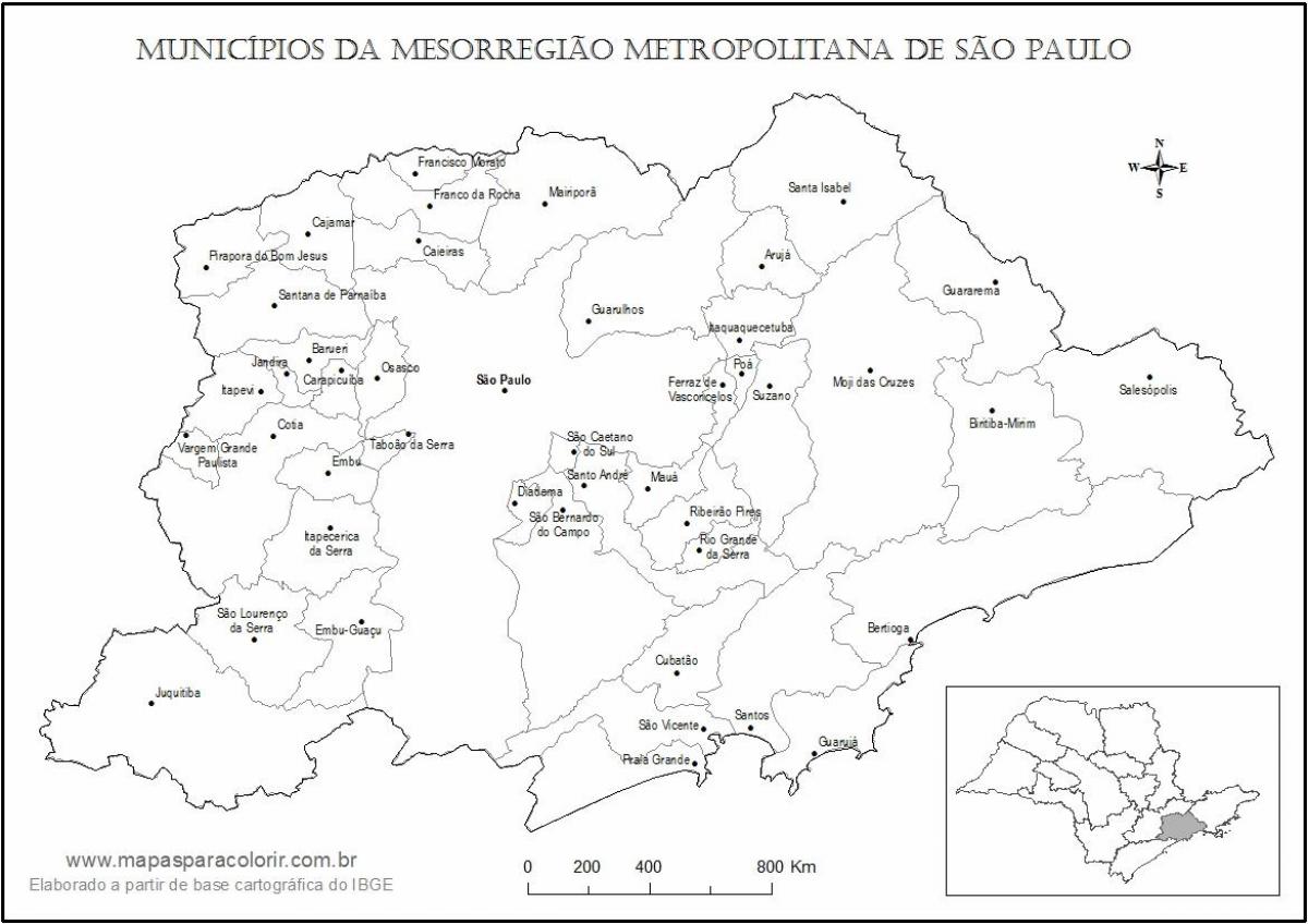 Karte São Paulo virgin
