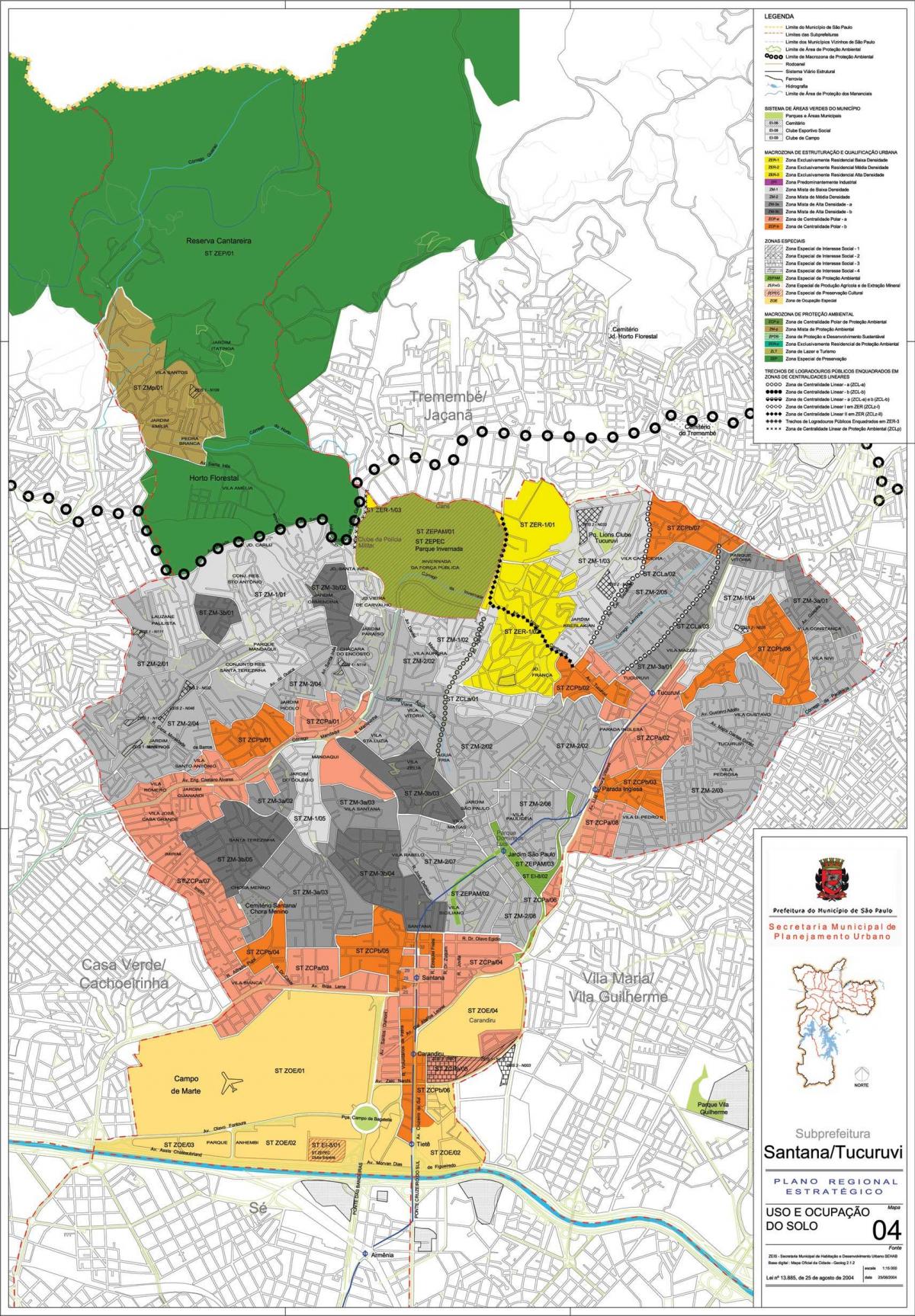 Karte Santana Sao Paulo - Nodarbošanās augsnes
