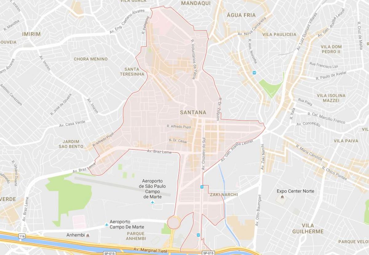 Karte Santana Sao Paulo
