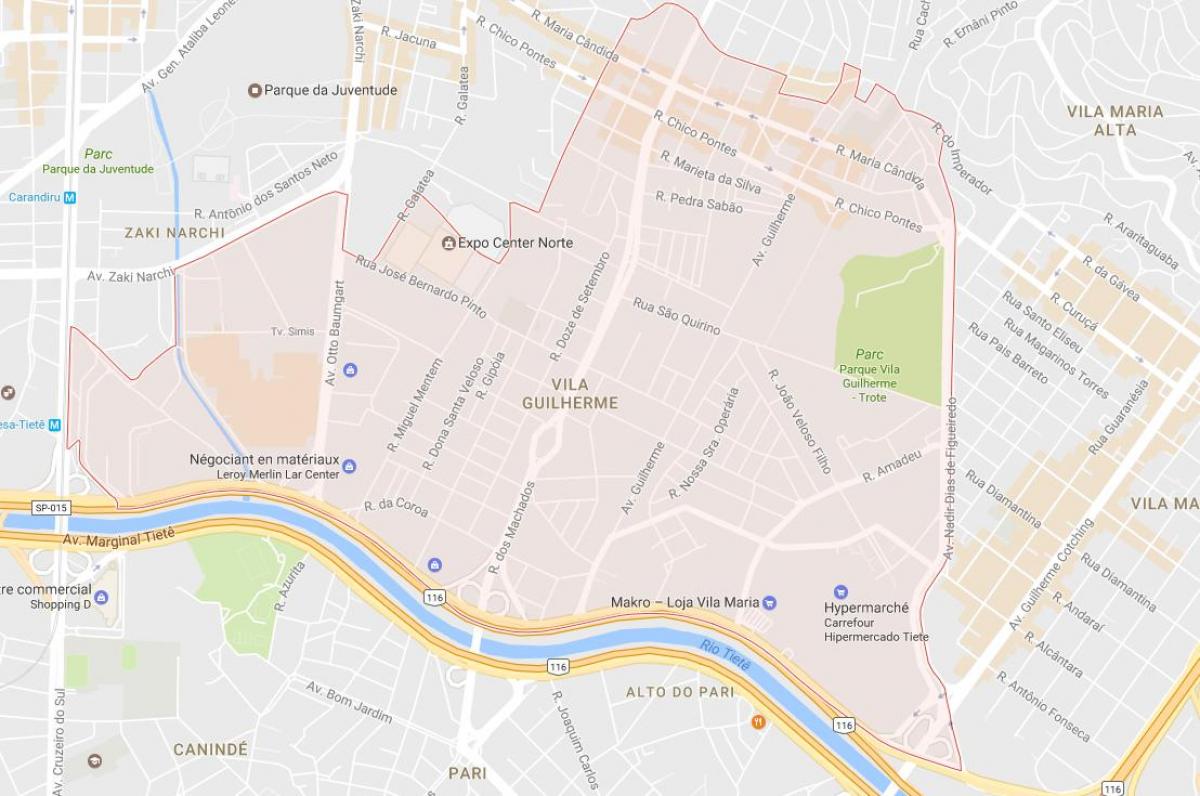 Karte Vila Guilherme Sao Paulo