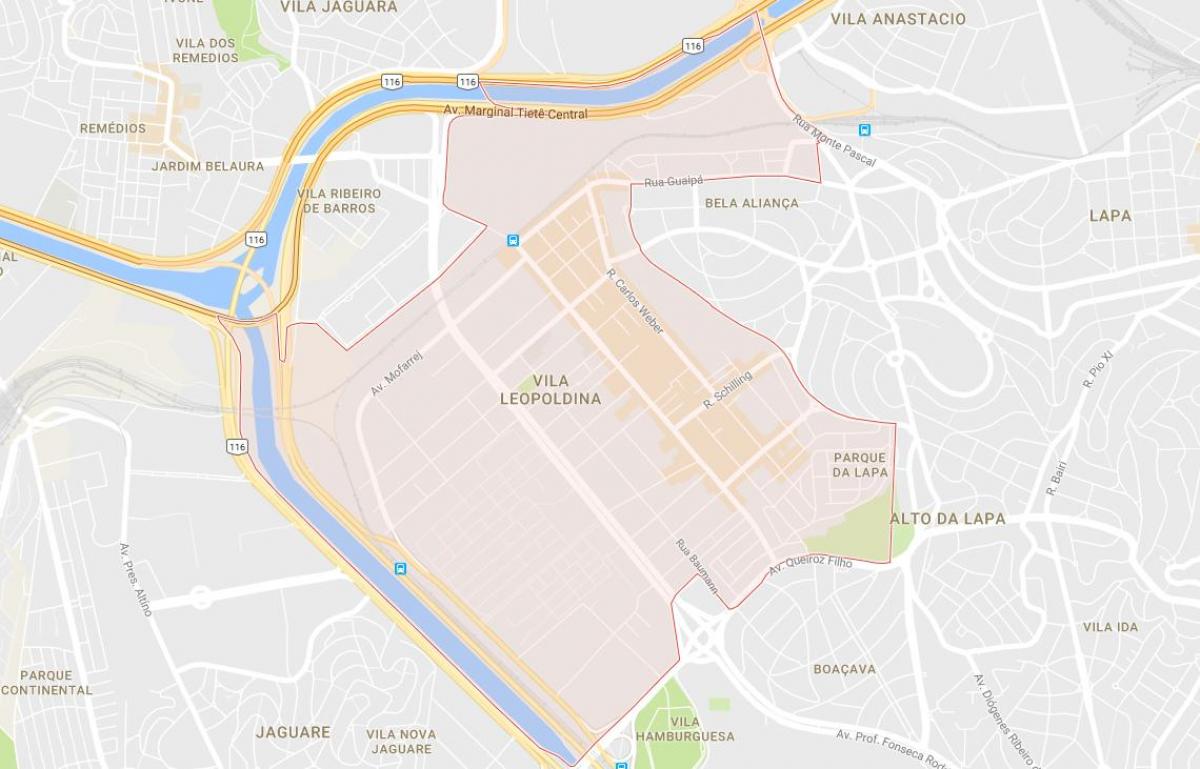 Karte Vila Leopoldina Sao Paulo