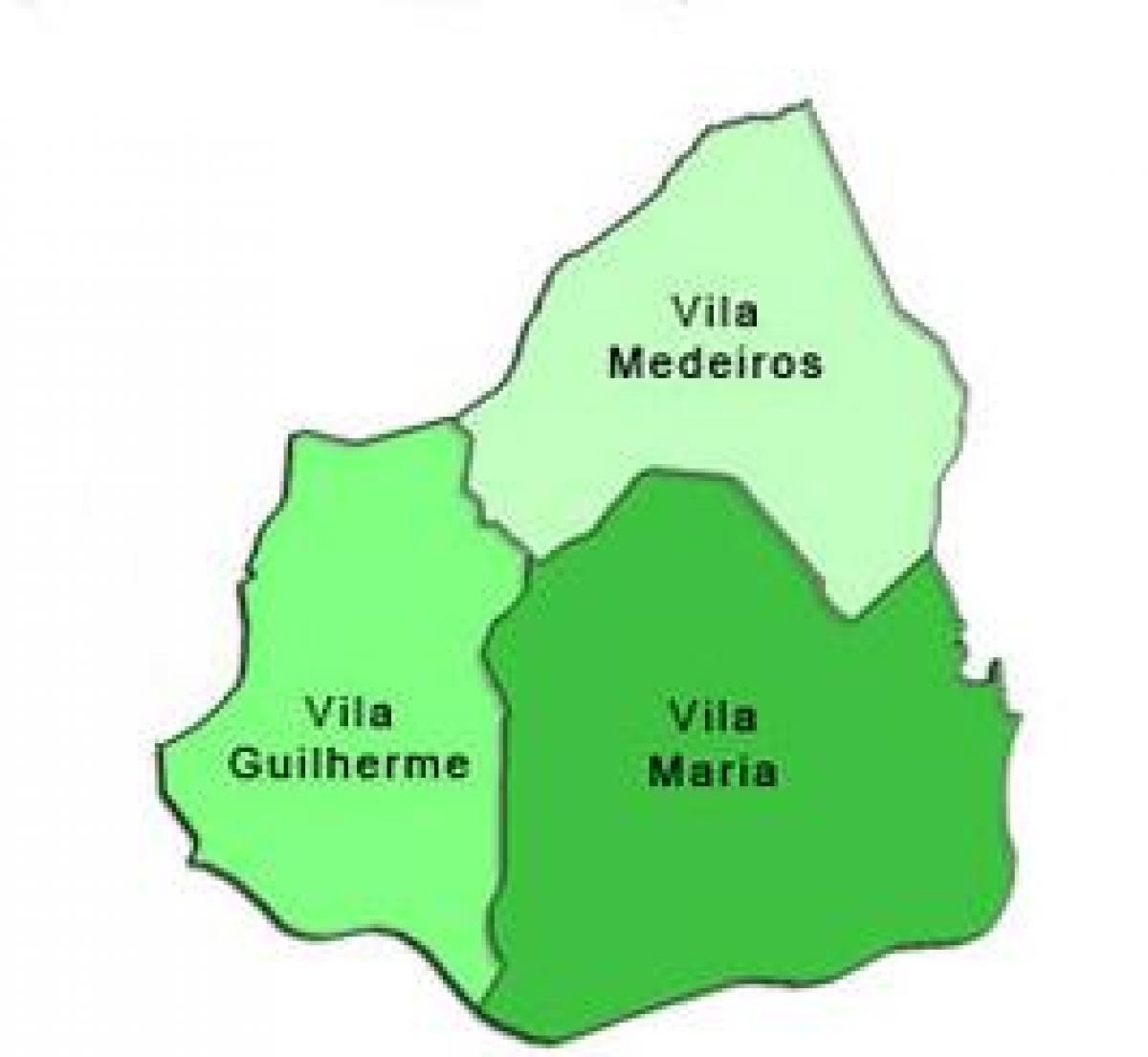 Karte Vila Maria sub-prefecture