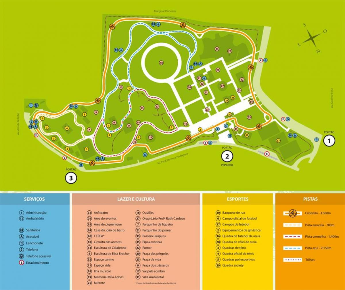 Karte Villa lobos Parks