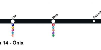 Karte CPTM Sao Paulo - Line, 14 - Onix
