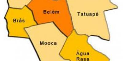 Karte Mooca sub-prefecture