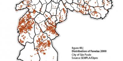 Karte São Paulo favelas