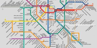 Karte sanpaulu metro tīkls