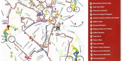 Karte sanpaulu, velosipēdu ceļu