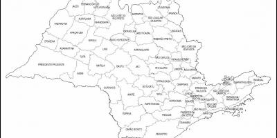 Karte São Paulo virgin -, mikro-un reģionos