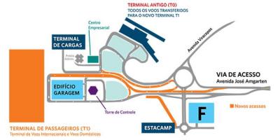 Karte starptautiskā lidosta Viracopos autostāvvieta