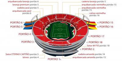 Karte São Paulo Morumbi stadium