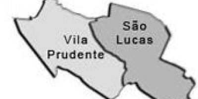 Karte Vila Prudente sub-prefecture