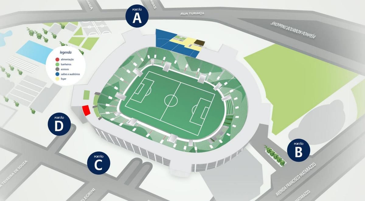 Karte Allianz Parque - 1. Līmenis