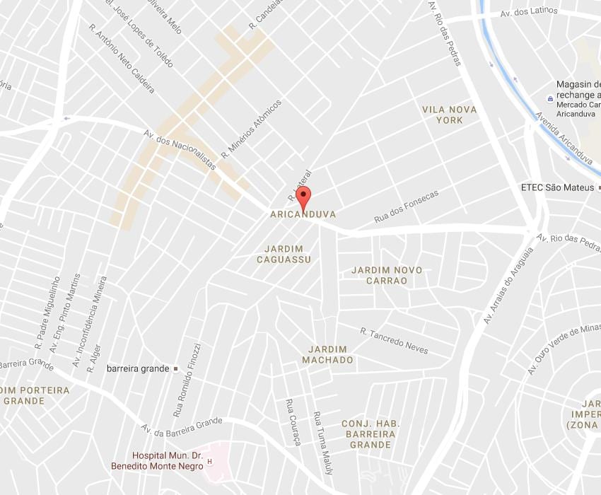 Karte Aricanduva Sao Paulo
