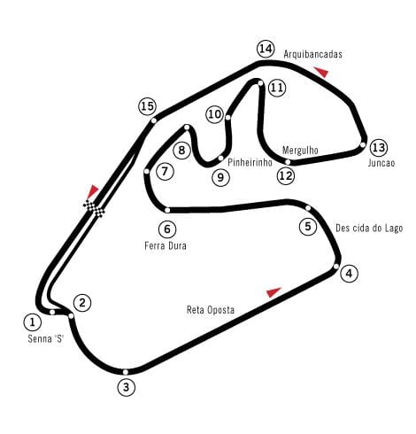 Karte Autódromo José Carlos Pace