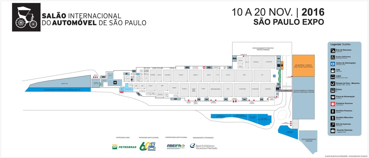 Karte auto show Sao Paulo