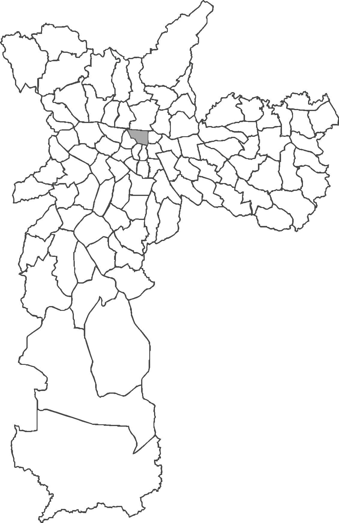 Karte Bom Retiro rajonā