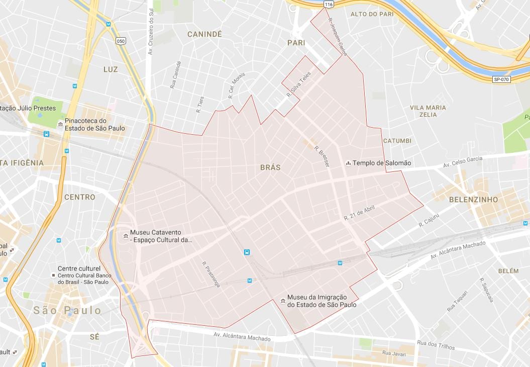 Karte Brás Sao Paulo