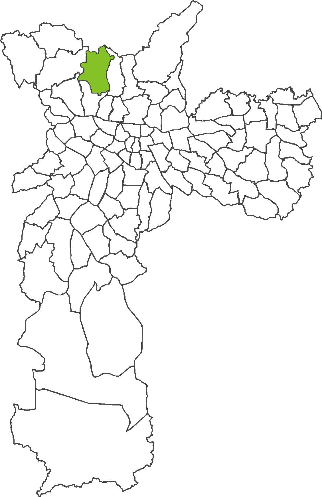 Karte Brasilândia rajons