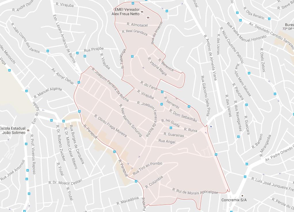 Karte Brasilândia Sao Paulo