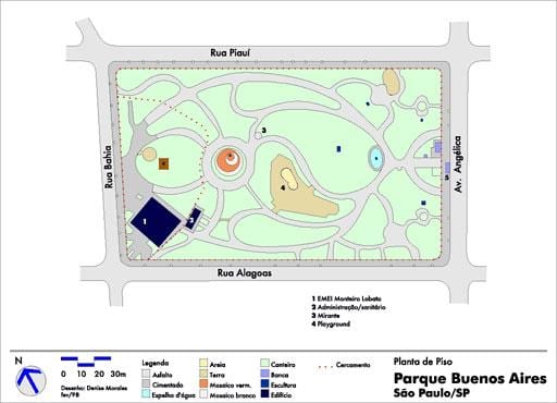 Karte Buenos Aires São Paulo parks