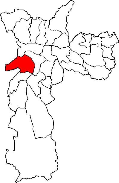 Karte Butantã sub-prefektūrā Sao Paulo
