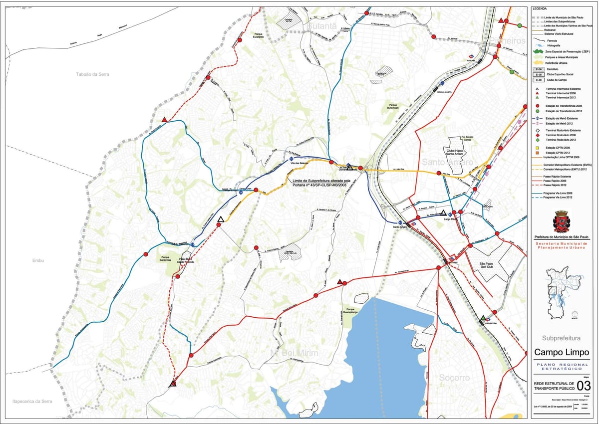 Karte Campo Limpo Sao Paulo - Sabiedriskais transports
