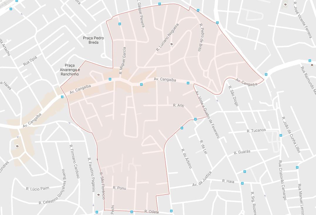 Karte Cangaíba Sao Paulo