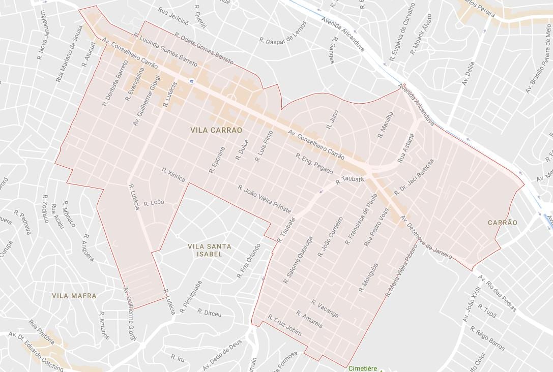 Karte Carrão Sao Paulo