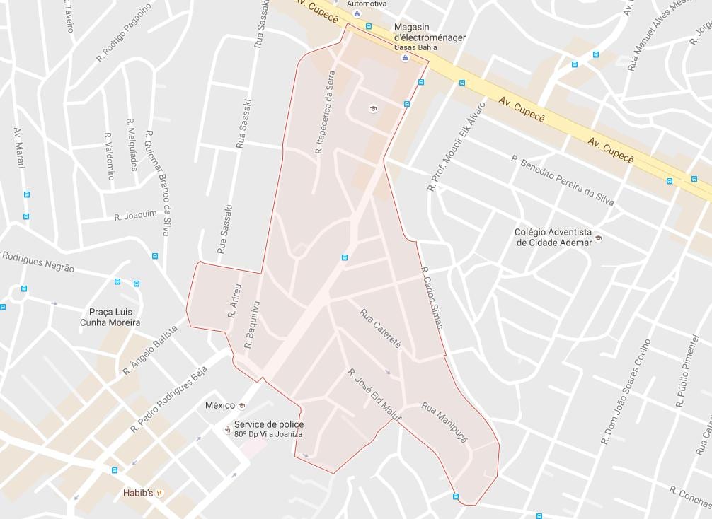 Karte Cidade Ademar Sao Paulo